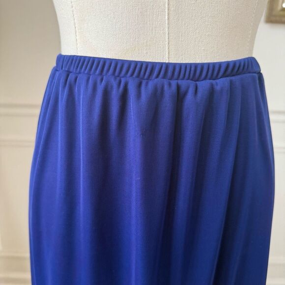 Xscape Royal Blue Formal Straight Maxi Skirt Stretchy 6 - Picture 3 of 6
